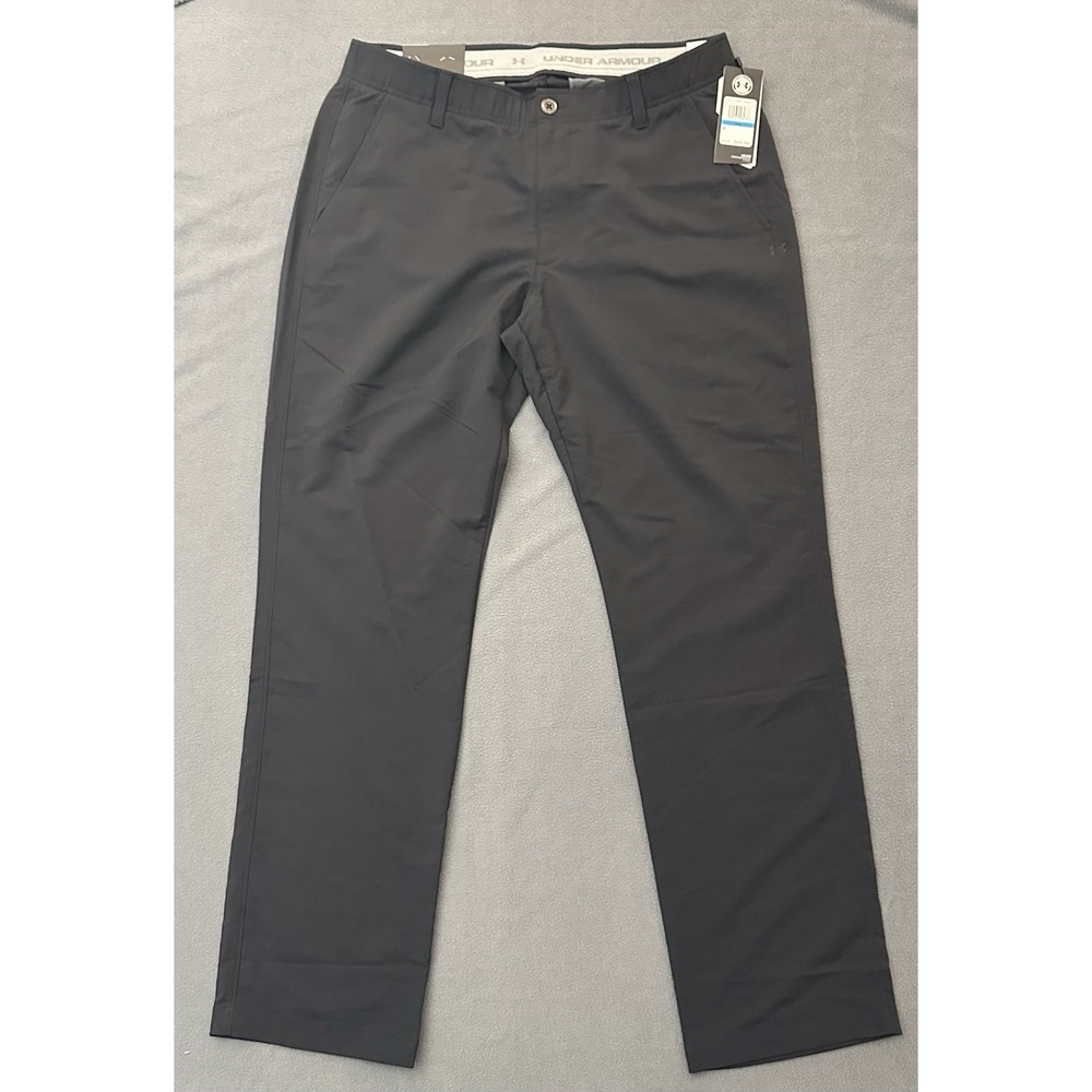 Under Armour Mens Matchplay Tapered Trousers UA Golf Pant Black Size 36x32